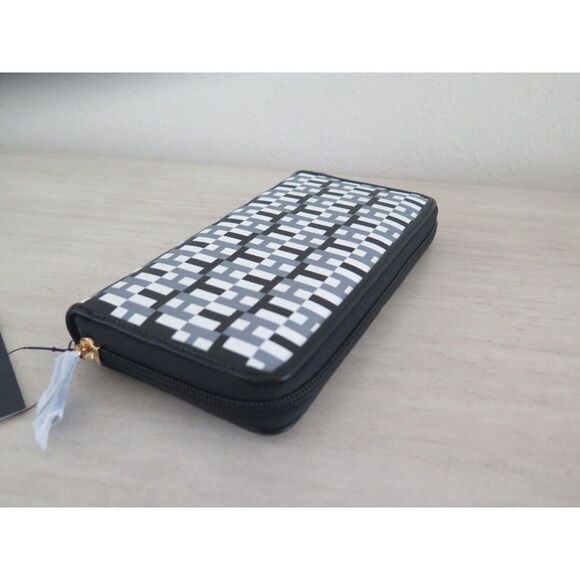 Tommy Hilfiger 69J4081 Women's Black/Gray/White TH Logo Zip-Around Wallet $80 - Picture 5 of 9